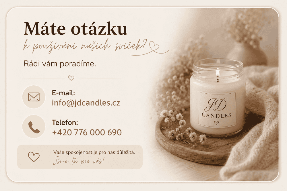 Kontaktní karta s útulnou svíčkou